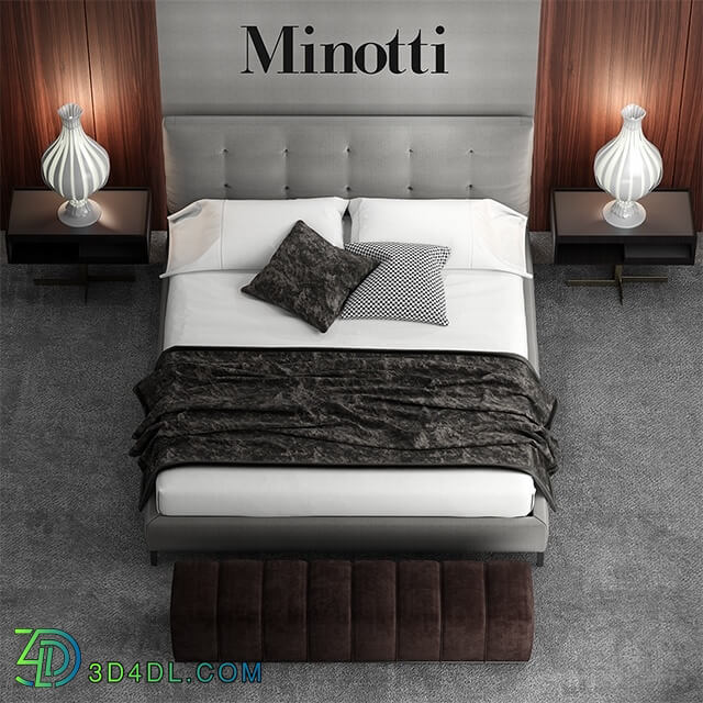 Bed - Bed minotti andersen bed QUILT