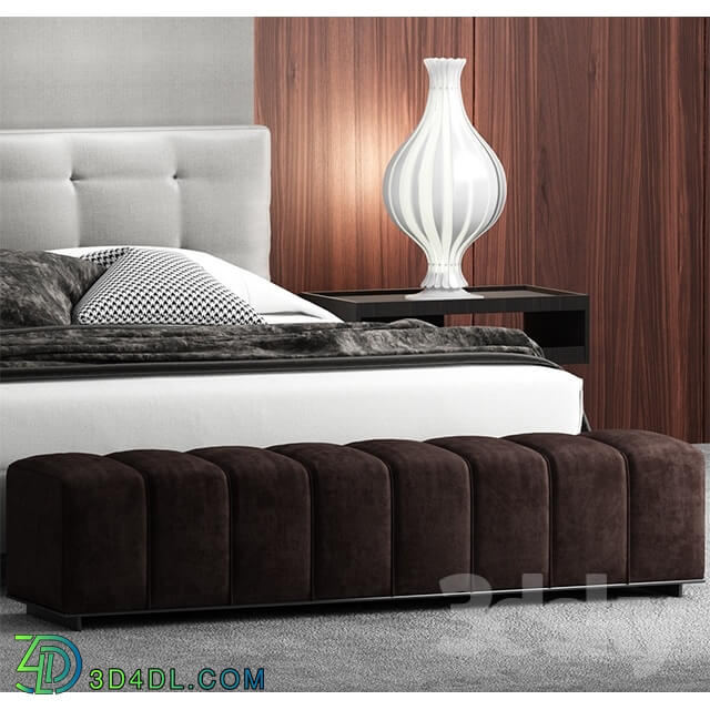 Bed - Bed minotti andersen bed QUILT