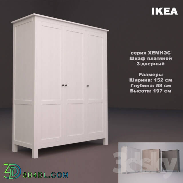 Wardrobe _ Display cabinets - HEMNES Wardrobe 3 doors_ Ikea