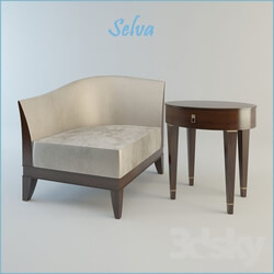 Arm chair - chair and coffee table Selva 