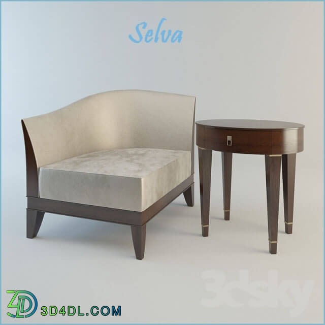 Arm chair - chair and coffee table Selva