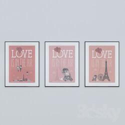 Frame - Set of posters Love 