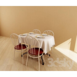 Table _ Chair - Dining Group for Cafe 