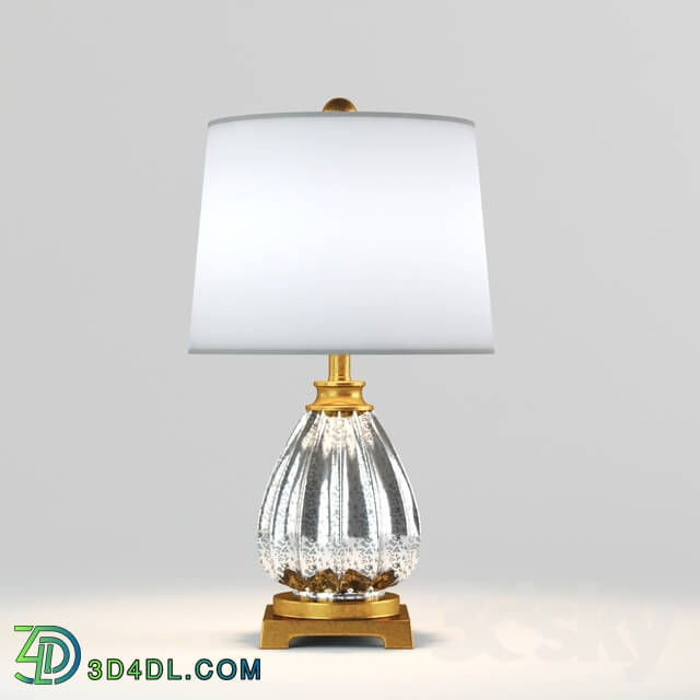 Table lamp - Mercury Glass and Antique Gold Glass and Resin Table Lamp