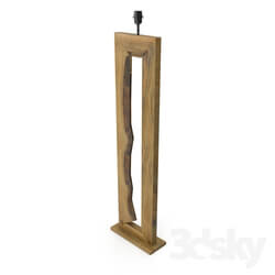 Floor lamp - 49836 Base for floor lamp RIBADEO_ 1x60W _E27__ 330x220_ H1260_ wood_ brown 