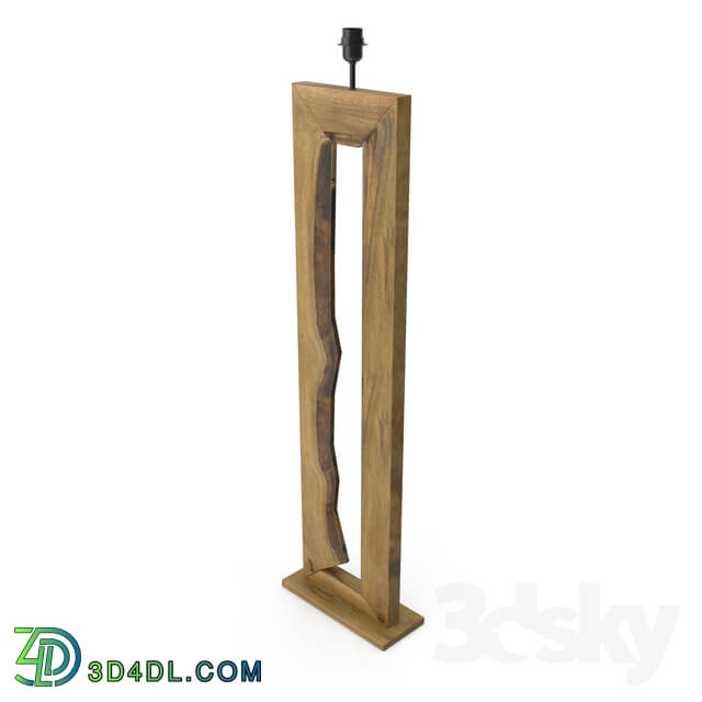 Floor lamp - 49836 Base for floor lamp RIBADEO_ 1x60W _E27__ 330x220_ H1260_ wood_ brown