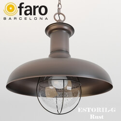 Ceiling light - Faro ESTORIL-G Rust pendant lamp 
