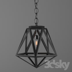 Ceiling light - geometric diamond cage pendant 