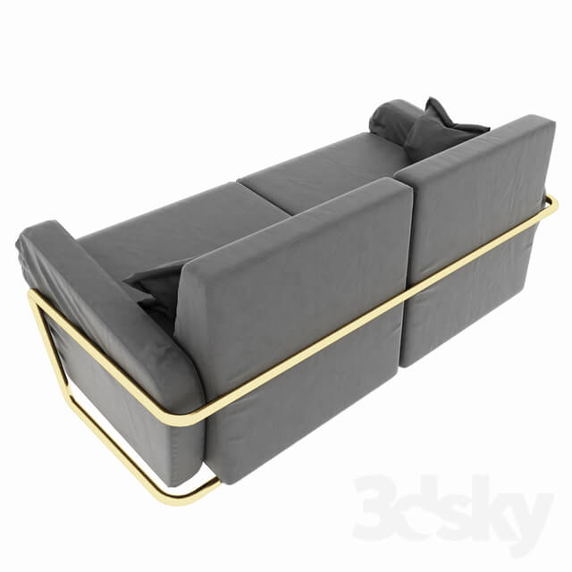 Sofa - Sofa in the style of minimalism