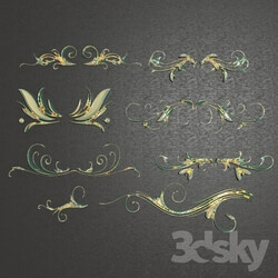 Decorative plaster - Decorative Ornament collect_08 piece 