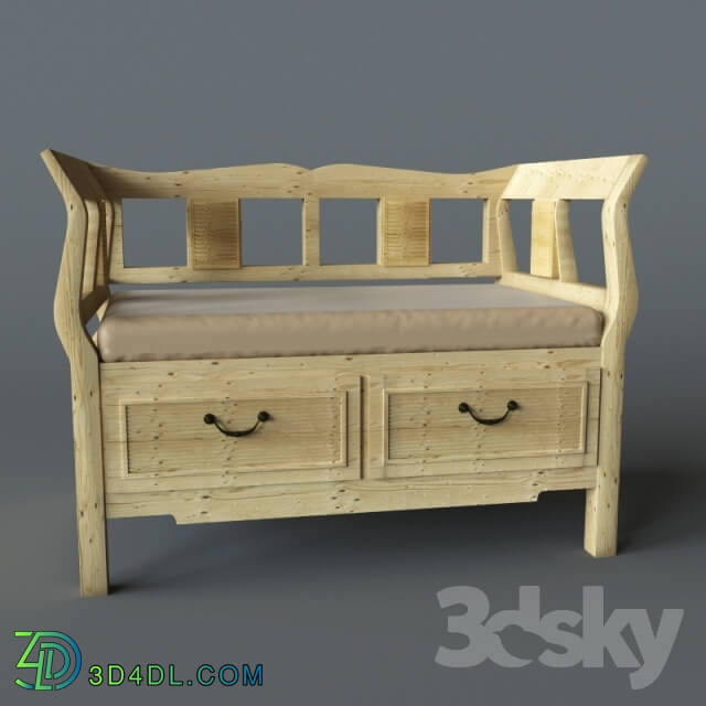 Other architectural elements - wooden bench