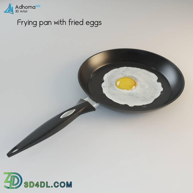 Kitchen - Frying pan with fried eggs