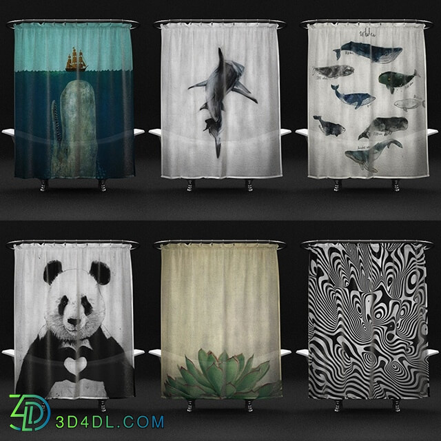 Bathroom accessories - shower curtains from Society6