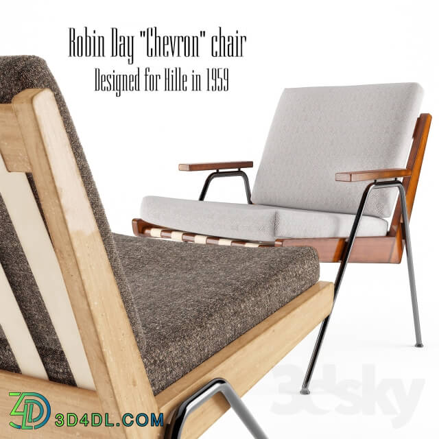 Arm chair - ROBIN DAY CHEVRON CHAIR HILLE 1959