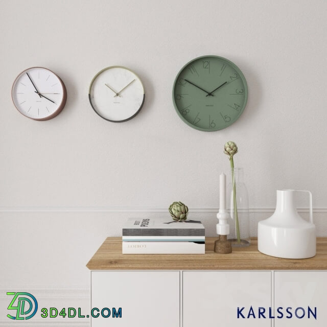 Decorative set - Decorative set with clock Karlsson