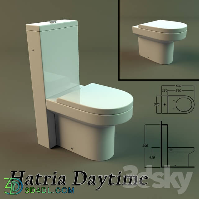 Toilet and Bidet - Toilet Hatria Daytime