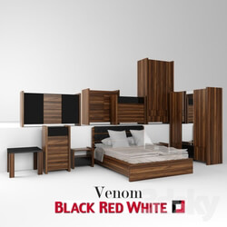 Wardrobe _ Display cabinets - Red Black White. Venom 