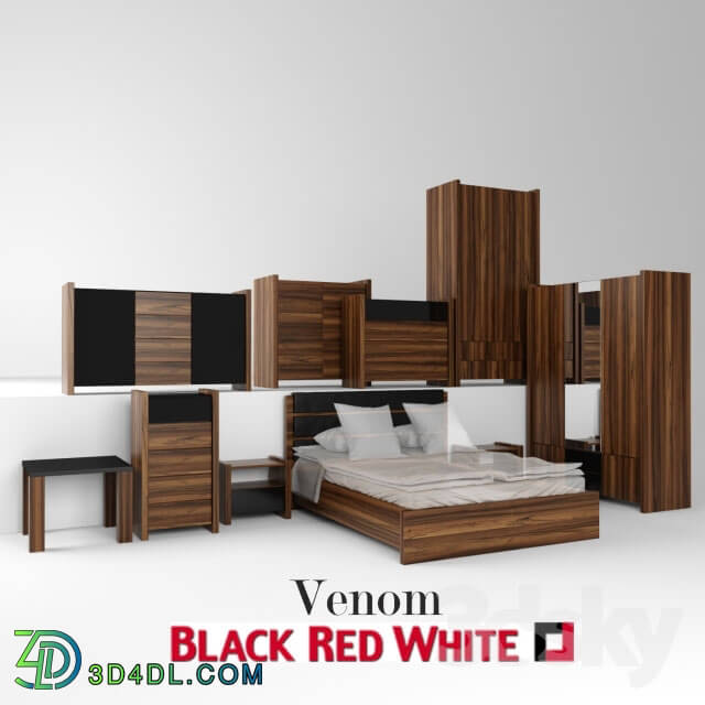 Wardrobe _ Display cabinets - Red Black White. Venom