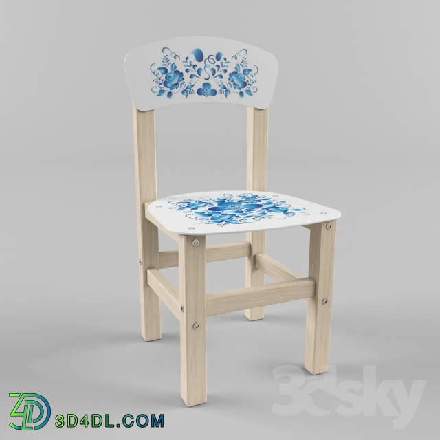 Table _ Chair - Chair for children Gzhel