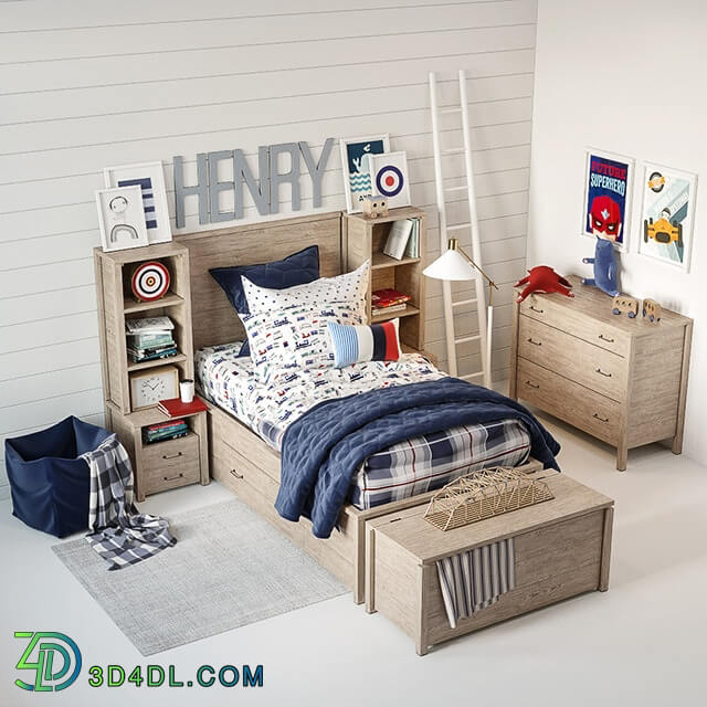 Bed - Set for children__39_s Plaid bedroom