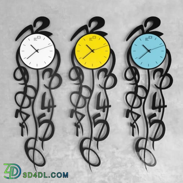 Other decorative objects - Droping Figures Wall Clock