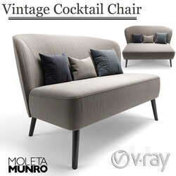 Sofa - Vintage Cocktail Sofa With Pillow 