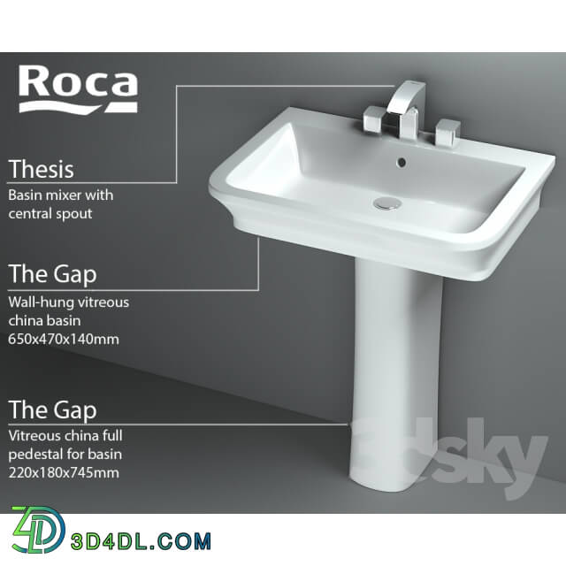 Wash basin - Roca_ The Gap Serie