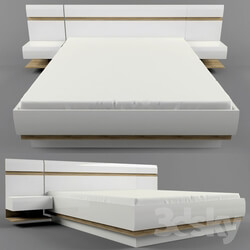 Bed - Anrex linate bed and bedside tables 