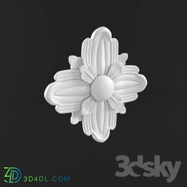 Decorative plaster - Molded element in a classic style