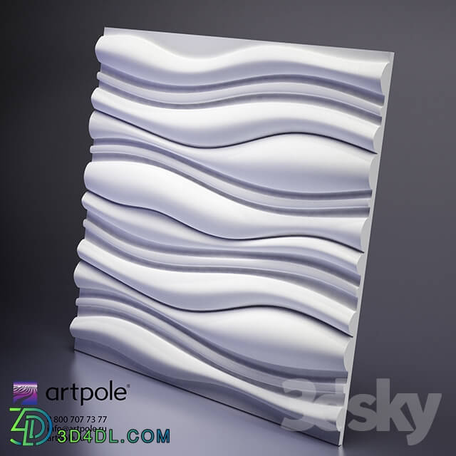 3D panel - 3d plaster panel Force on Artpole