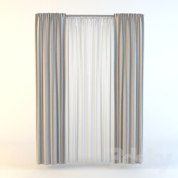 Curtain - Direct blind with tulle 