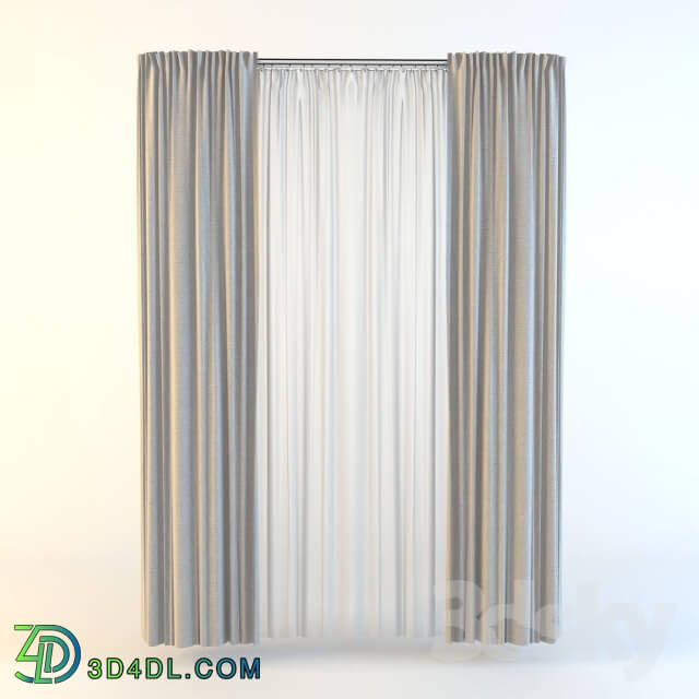 Curtain - Direct blind with tulle