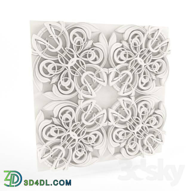 Decorative plaster - 3d model of an exclusive