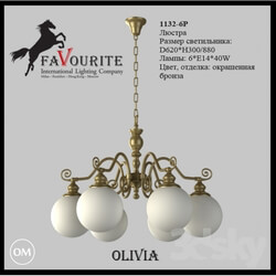 Ceiling light - Favourite 1132-6 p chandelier 