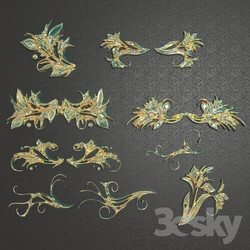 Decorative plaster - Decorative Ornament collect_09 piece 