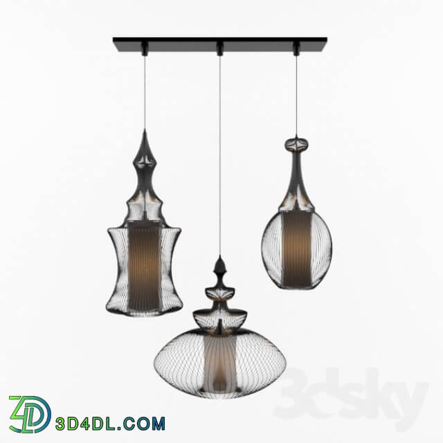 Ceiling light - Triple lamp Kare Swing