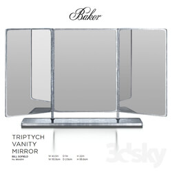 Mirror - Triptych Vanity Mirror by Baker 