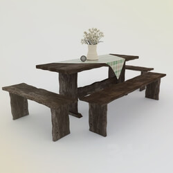 Table _ Chair - wooden furniture for sauna 