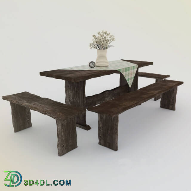 Table _ Chair - wooden furniture for sauna