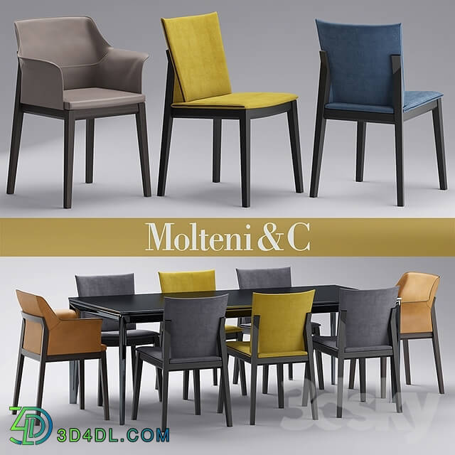 Table _ Chair - Table and chairs molteni CHAIRS BREVA_ TIVAN