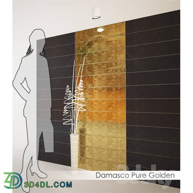 Bathroom accessories - Damasco Pure Golden 150h600