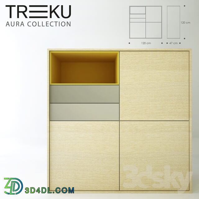 Sideboard _ Chest of drawer - Treku Aura Collection 1