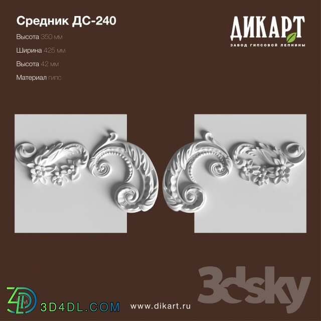 Decorative plaster - DS-240_350x425x42mm