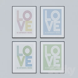 Frame - Set of posters Love_3 
