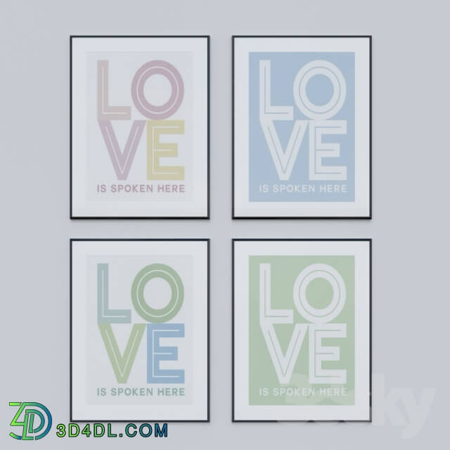 Frame - Set of posters Love_3