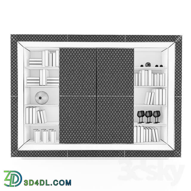 Wardrobe _ Display cabinets - Contemporary Quilted Nubuck Italian TV Cabinet