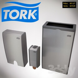 Bathroom accessories - Tork - Aluminium_ sheet dispenser towel dispenser for liquid soap_ trash 
