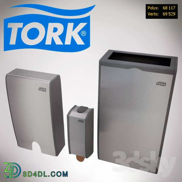Bathroom accessories - Tork - Aluminium_ sheet dispenser towel dispenser for liquid soap_ trash