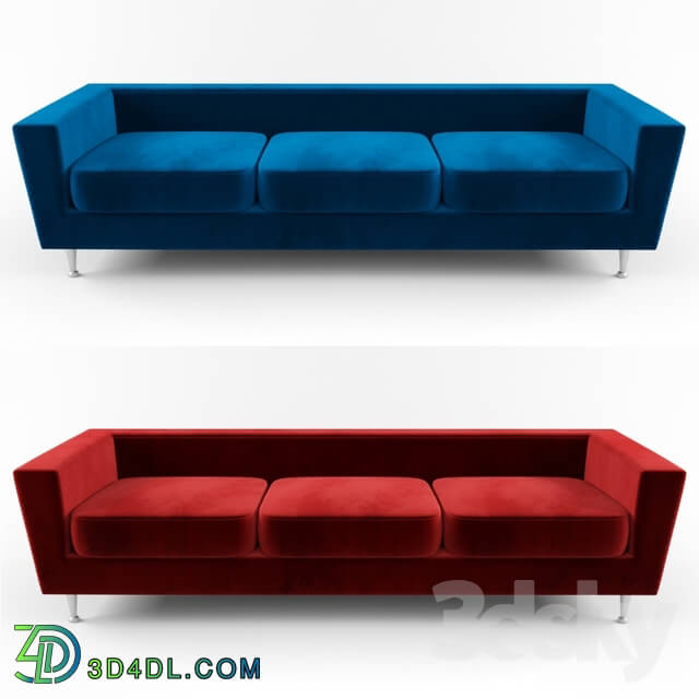 Sofa - Blue and Red Velvet Sofa