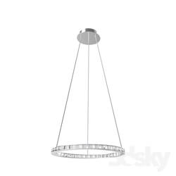 Ceiling light - 31668 LED suspension VARRAZO_ 16_8W _LED__ Ø550_ H1000_ steel_ chrome _ crystal_ transparent 